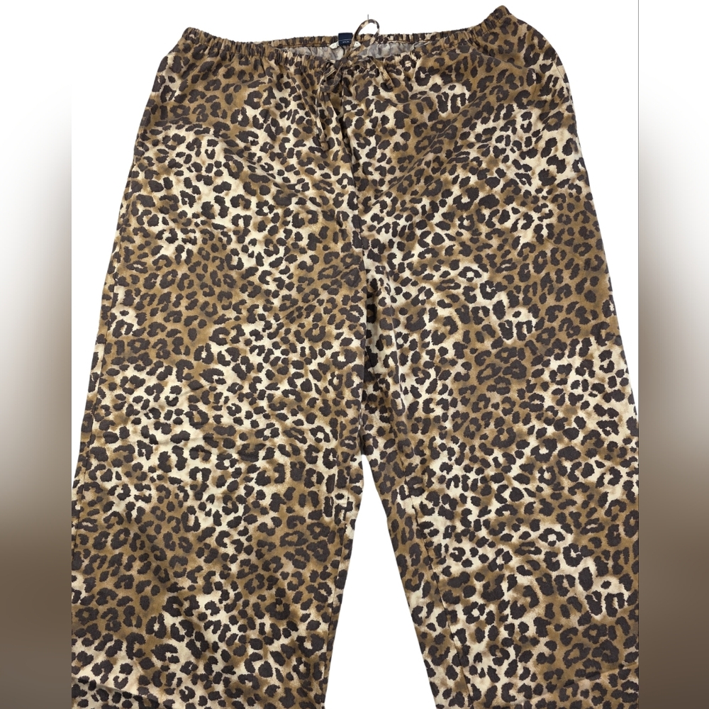 American Eagle Outfitters Leopard Print Wide Leg Pants - Brown - Picture 7 of 15
